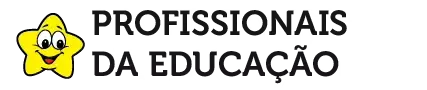Estrela sorridente ao lado do título profissionais da educação
