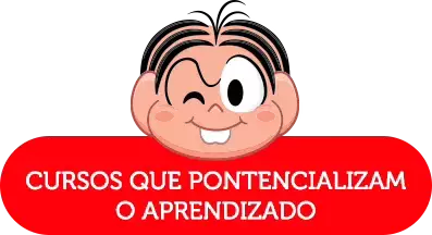 Mônica piscando sobre a faixa vermelha cursos que pontencializam o aprendizado