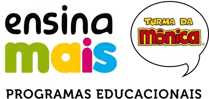 Logo Ensina Mais Turma da Mônica, programas educacionais